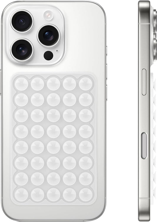 Silicone Suction Phone Case Mount, Non Slip Suction Cup Phone Mount, Phone Accessories Holder for Selfies and Videos, Translucent