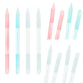 4Pcs Glass Cuticle Pusher, Crystal Cuticle Pusher Glass File, Dual-Ended by heemeei