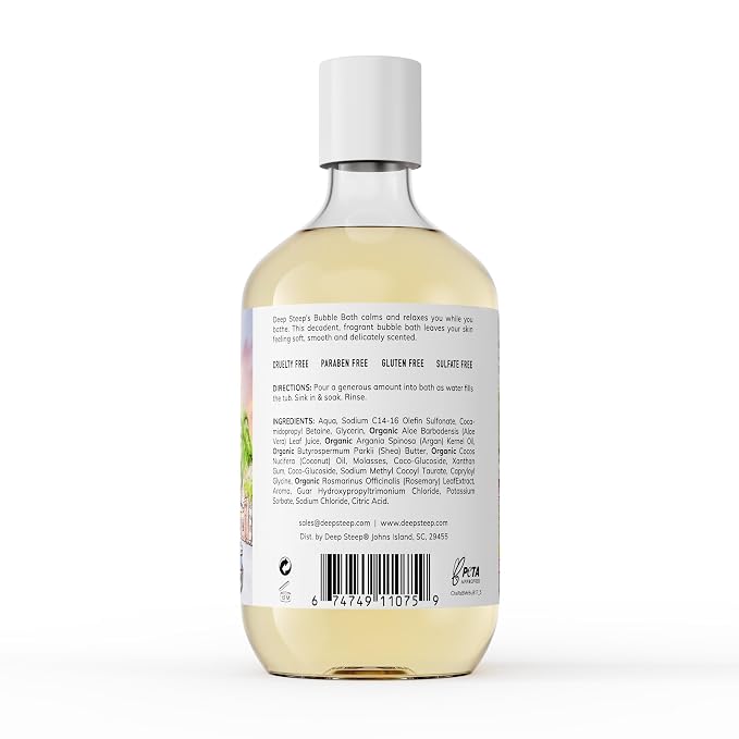 Deep Steep Bubble Bath, Raspberry Merlot 17 oz – Hypoallergenic, Clinically - Image 2
