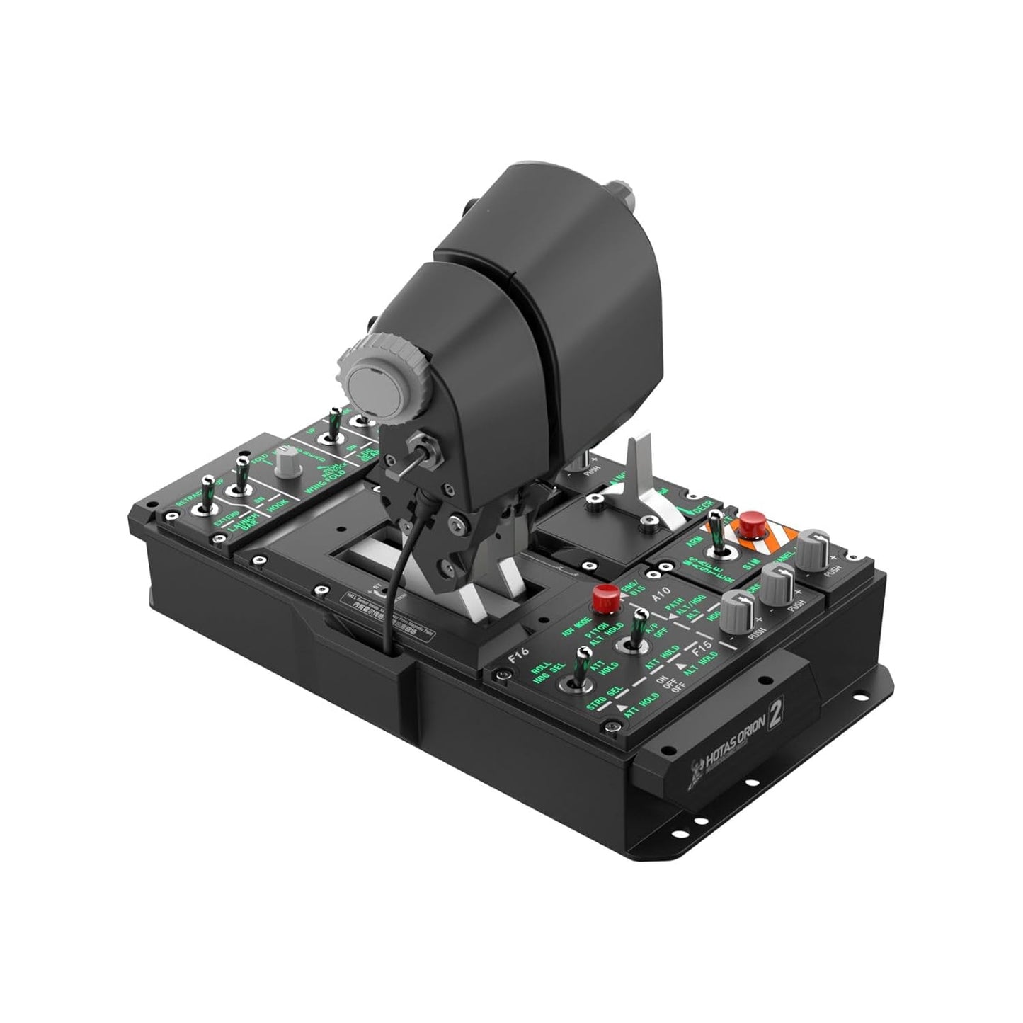 WINWING Orion2 HOTAS Metal Warthog: StriktAce EX II Metal Throttle Grip - Unprecedented Immersive Flight Experience, 57 Physical Switches, Four-Speed Dial Wheel Switch,With Dual Throttle Connectors