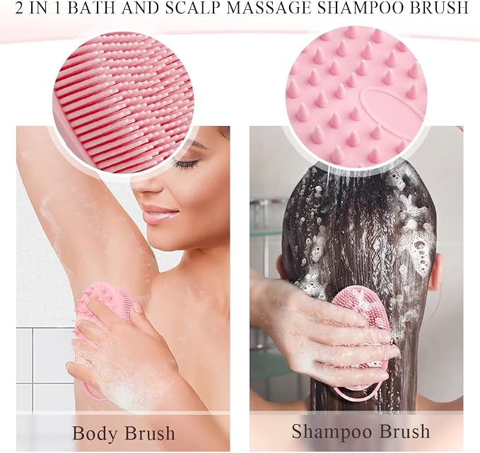 Silicone Body Scrubber, Silicone Loofah, Exfoliating Silicone Shower Scrubber - Image 2
