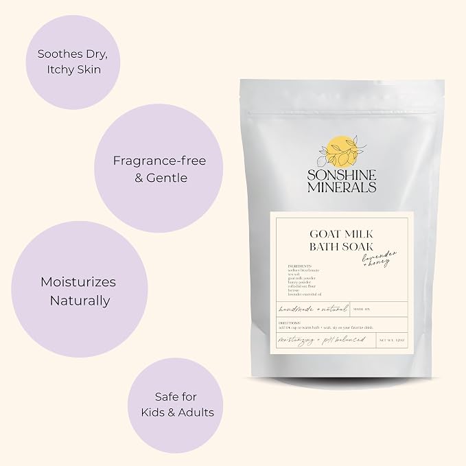 Goat Milk Bath Soak with Colloidal Oatmeal & Honey - Image 7