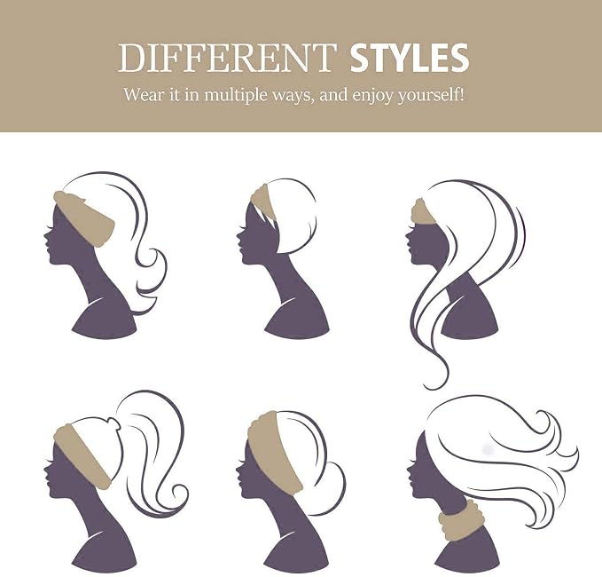 GiLi 2 Pack Wide Headbands for Women Boho African Knotted Non Slip Fashion Hair - Image 5