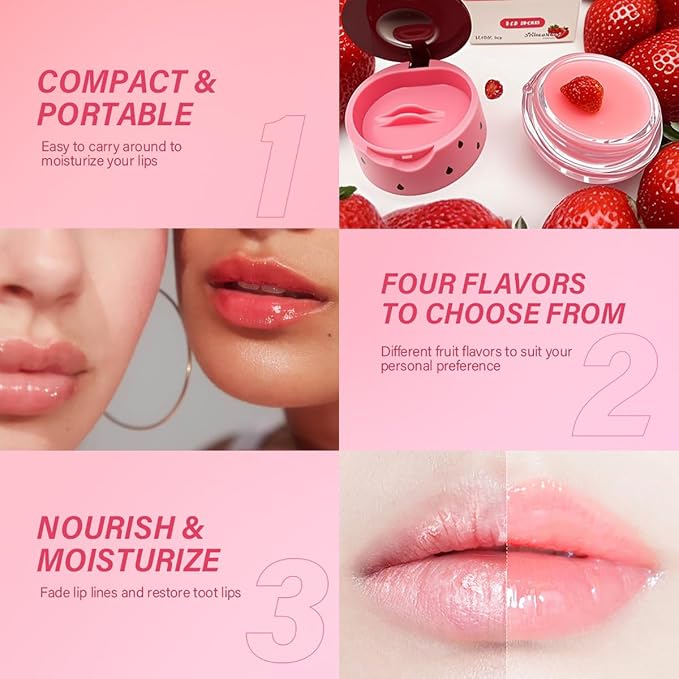 Lip Balm Honey Pot, Vitamin E Lip Masks & Moisturizing Propolis Sleeping Lip - Image 4
