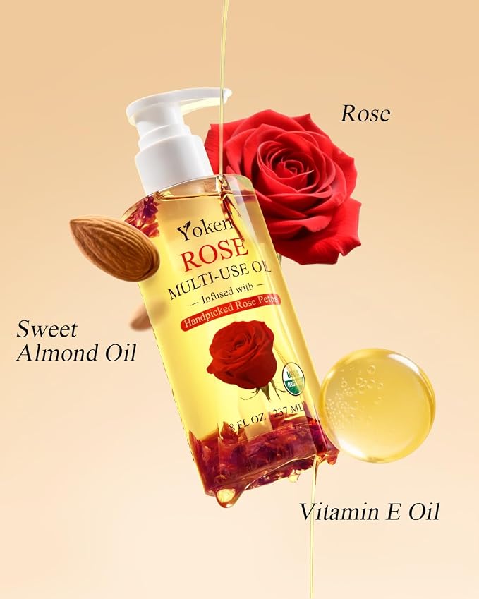 Multi-Used Body Oil For Skin USDA Certified, Hair and Nails, Vitamin E & Almond - Image 2