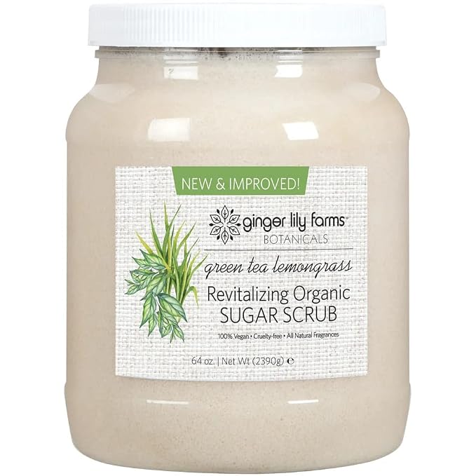 Ginger Lily Farms Botanicals Revitalizing Organic Sugar Scrub, All-Natural Skin by GingerLilyFarms