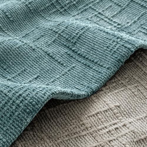 MIULEE Slubby Textured Decorative Throw Pillow Covers Teal 20x20 - Image 2