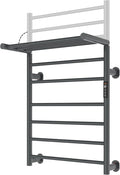 Foldable Heated Towel Rack, Dual-Zone Electric Towel Warmer Rack by Caldayx