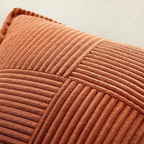 MIULEE Fall Rust Decorative Eruo Sham Throw Pillow Covers 24x24 Inch - Image 5