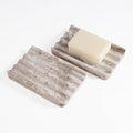 2 Pcs Soap Dish for Bathroom, Marble Bar Soap Holder for Kitchen Countertop by Karibiber