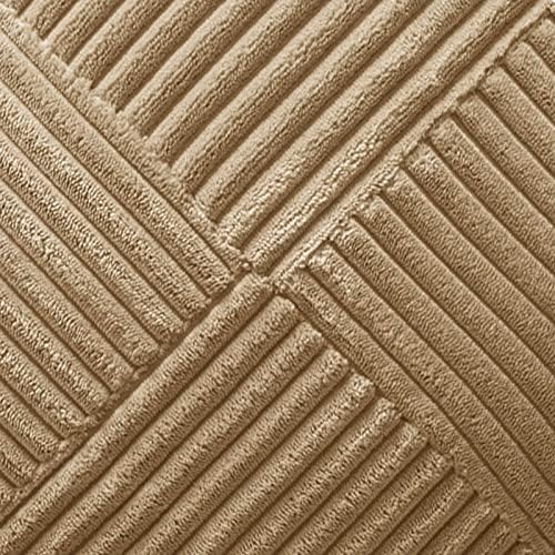 MIULEE Decorative Euro Sham Throw Pillow Covers 22x22 Inch Khaki 2 Pack - Image 5