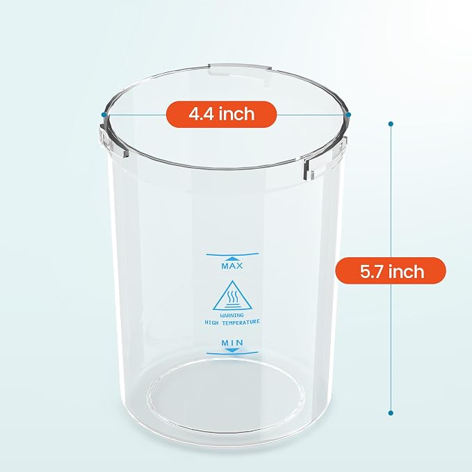SalonDepot Water Jar for Facial Steamer Universal Plastic Water Cup 2 PCS - Image 2
