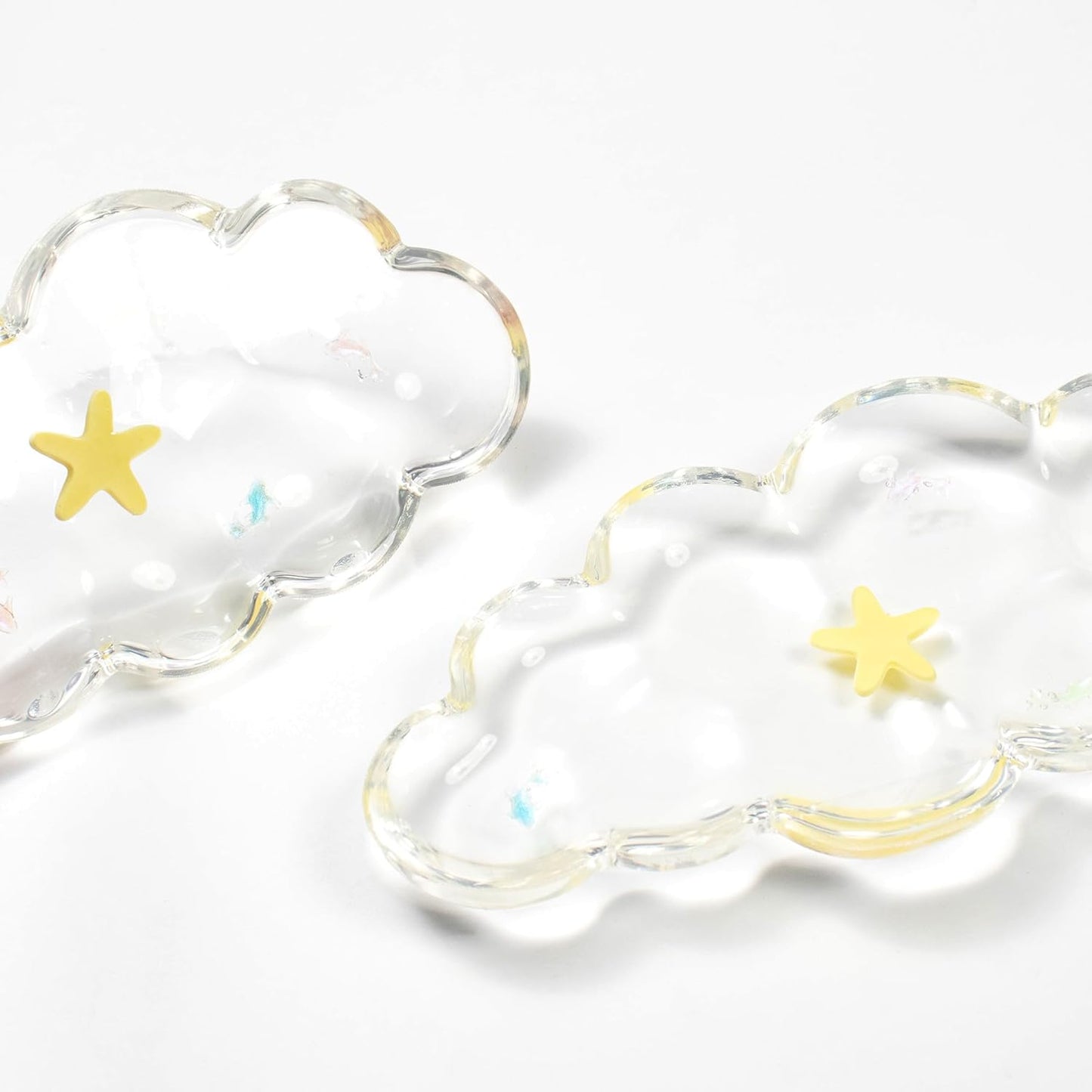 Gel Keyboard and Mouse Wrist Rest Set – Clear Cloud Wrist Rest for Computer Keyboard 60%/68%/75%, Comfort & Support for Typing and Gaming (Cute Starfish)