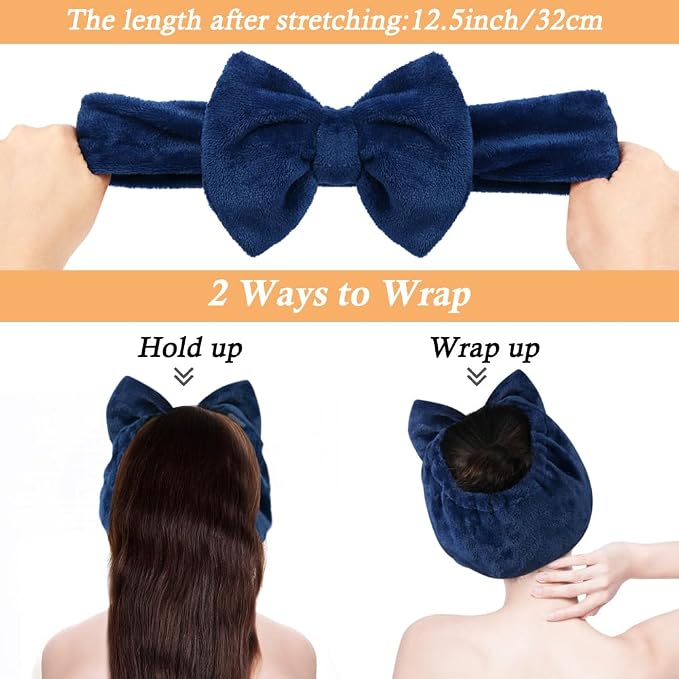 Shintop Face Wash Headband, Soft Spa Headband Carol Fleece Makeup Headwear - Image 3