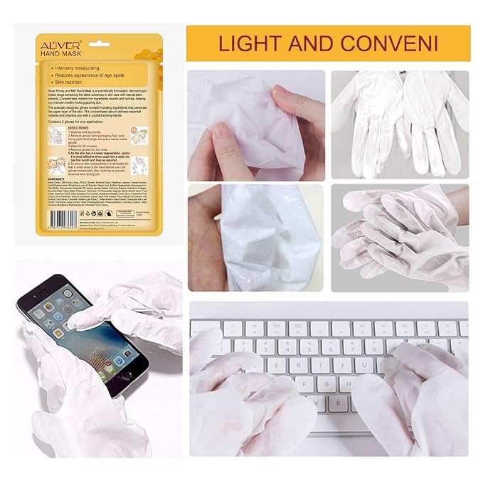 ZIXAOK 5 Pairs Hand Mask Gloves, Moisturizing & Repairing Treatment - Image 6