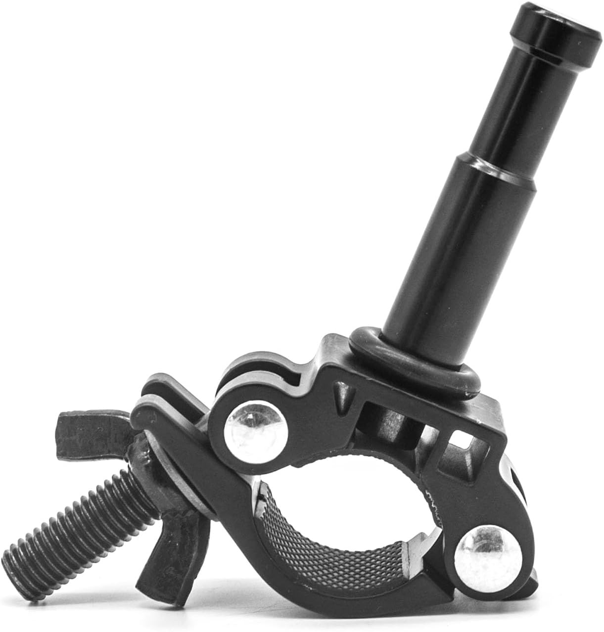 PHOCUS Half Coupler Clamp with 5/8" Pin, Photography Heavy Duty Truss Clamp for Round Tube to Support Studio Lighting, LED Ring Lights, Video Equipment (Clamp Range: 30-35mm)