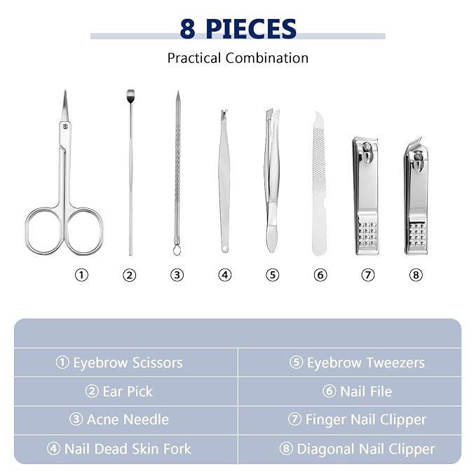Hanaive 6 Set Manicure Set 48 Pcs Nail Clippers Pedicure Kit Gift - Image 4