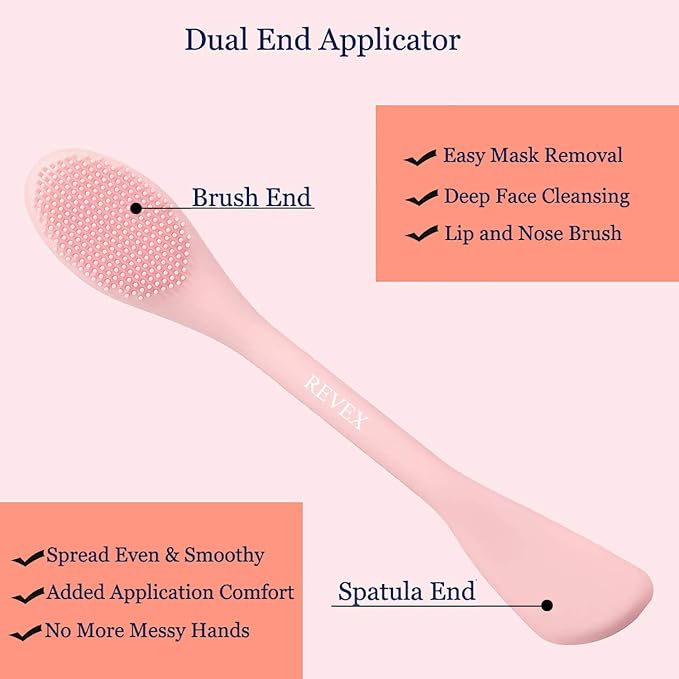 REVEX Silicone Face Mask Applicator, Face Scrubber, Exfoliating Pore Scrubber - Image 3