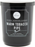 DW Home Warm Tobacco Pipe Scented Candles, 15 oz Large Double Wick Jar by DWHome