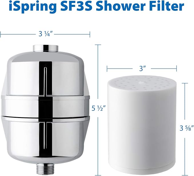 iSpring FSF3 Maximum 33-Stage Shower Filter Replacement Cartridge, Removes - Image 4