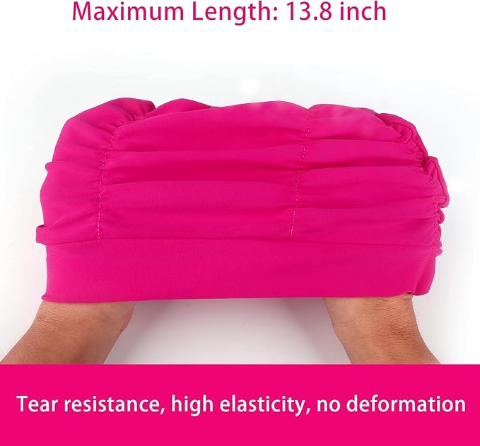 Swim Caps for Women Swimming, Comfort Pleated Swimming Cap for Long Hair - Image 4