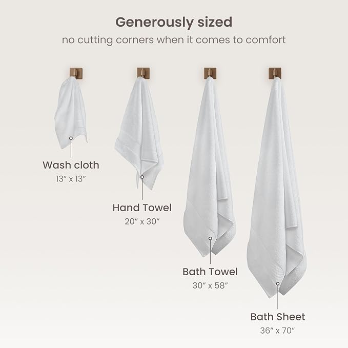 BIOWEAVES 100% Organic Cotton Bath Towel Set | 700 GSM Plush 7-Piece Premium - Image 7