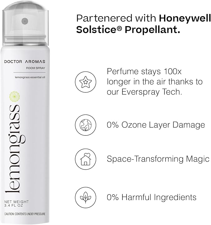 Doctor Aromas Premium Air & Room Spray – 100% Natural Lemongrass Long-Lasting - Image 5