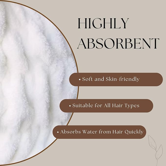 Microfiber Hair Towel Wrap for Kids, Absorbent Quick Girls Boys Hair Drying - Image 5