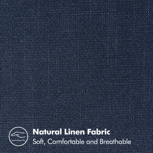 MIULEE Decorative Linen Pillow Covers 26x26 Inch Navy Blue - Image 2