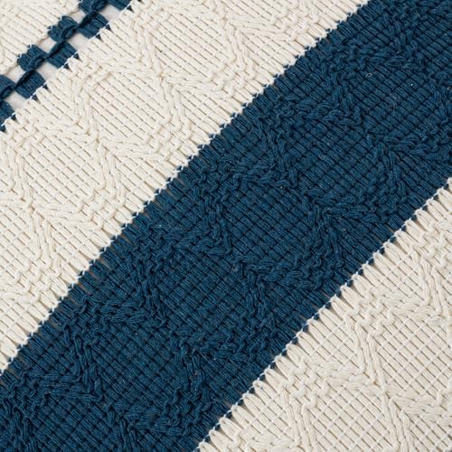 Fancy Homi Set of 2 Boho Teal Euro Decorative Throw Pillow Cover 26x26 Inch - Image 4