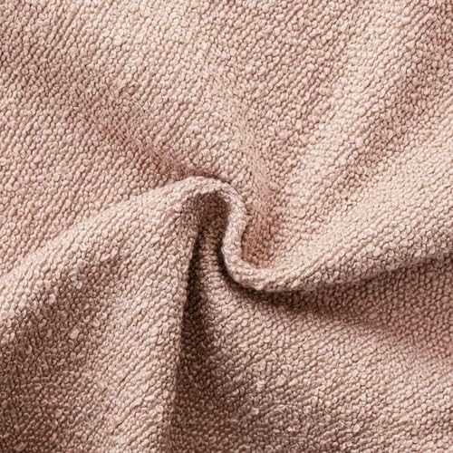 Foindtower Decorative Textured Boucle Throw Pillow Covers 16x16 Light Pink - Image 3