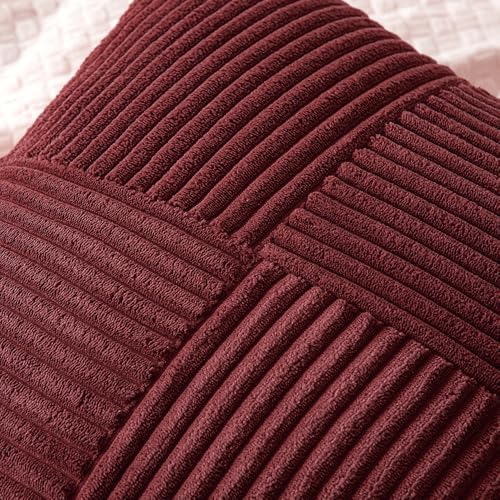 MIULEE Burgundy Decorative Throw Pillow Covers - Image 2