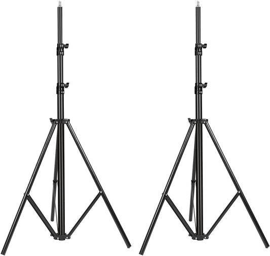 2 Packs Heavy Duty Light Stand 10ft/300cm, Adjustable Air-Cushioned Metal Photography Tripod Stand with 1/4-inch Screw for Photo Studio Flash Monolight Ring Light Softbox Reflector