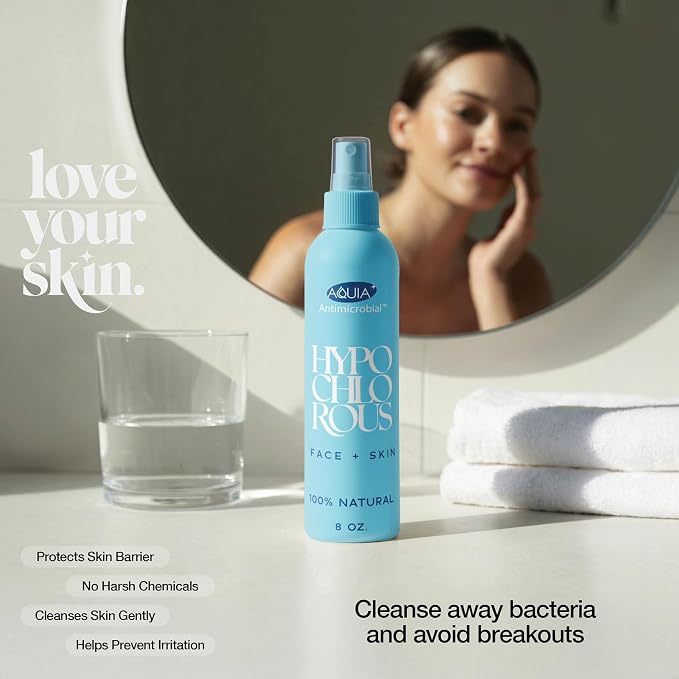 Aquia Hypochlorous Acid Spray for Face and Skin; Facial Cleanser | 4oz Face - Image 9