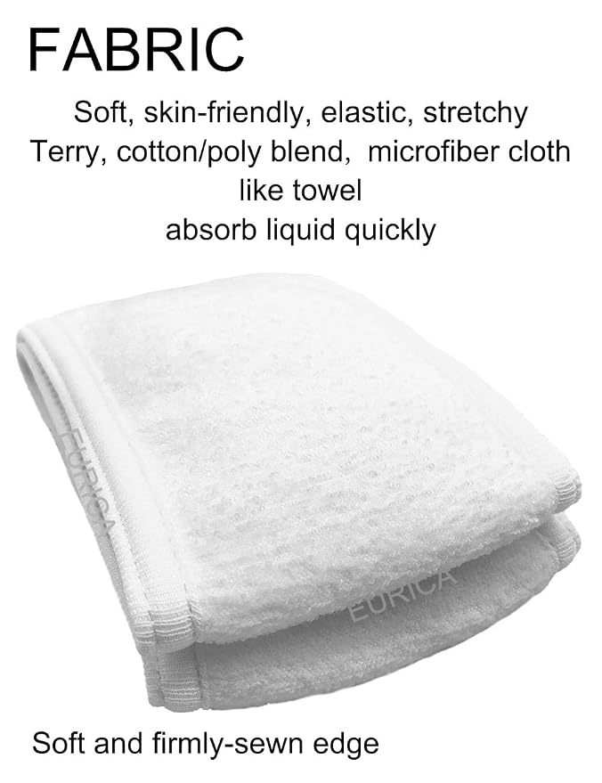 EUICAE Spa Headband Sweat Towel Wrap Non-Slip Stretchable Washable - Image 2