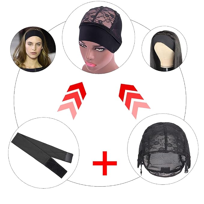 AliLeader 5Pcs Silk Headband for Making Wig Adjustable Soft Spa Headband - Image 6
