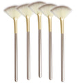 Slim Soft Facial Fan Brush, Makeup Cosmetic Multi Use, Mask Acid Applicator by Veibeau+Makeup