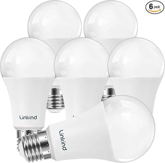 Linkind A19 LED Light Bulbs Dimmable, 100W Equivalent Light Bulbs, 2700K Soft by Linkind