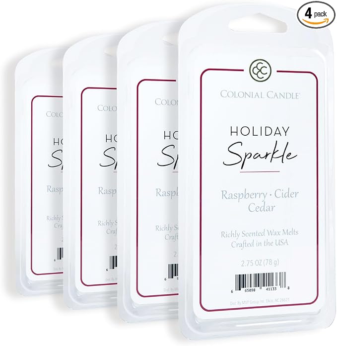Colonial Candle Holiday Sparkle Scented Wax Melts, Wax Melt Warmer Cubes by ColonialCandle