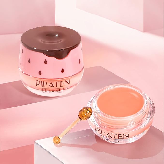 2 Pack Bee Lip Balm Honey Pot, Honey & Strawberry Lip Mask Propolis Lip Mask - Image 8