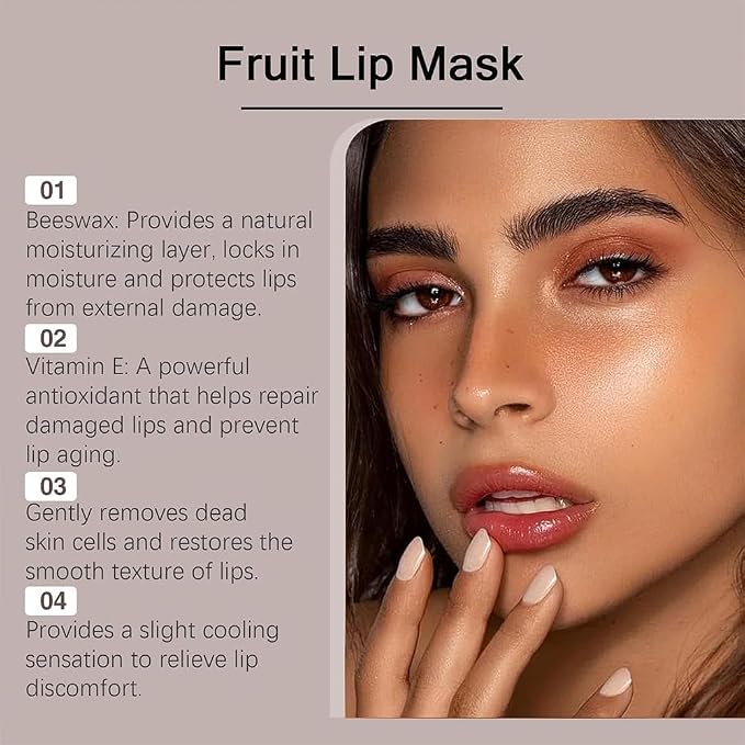 Bee Lip Balm Honey Pot, Fruit Moisturizing Propolis Lip Mask, Lip Mask - Image 3
