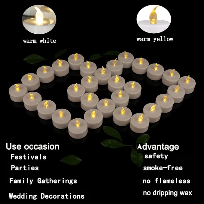 200Pack Battery Tea Lights Candles - Image 5