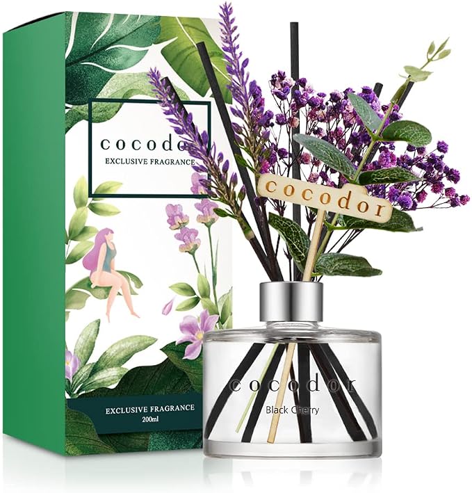 COCODOR Lavender Reed Diffuser/Black Cherry / 6.7oz / 1 Pack/Home Decor & by COCODOR