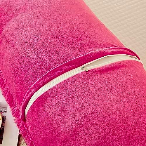 JAUXIO Faux Fur Fluffy Body Pillow Cover Luxury Shaggy Plush Decorative Solid - Image 6