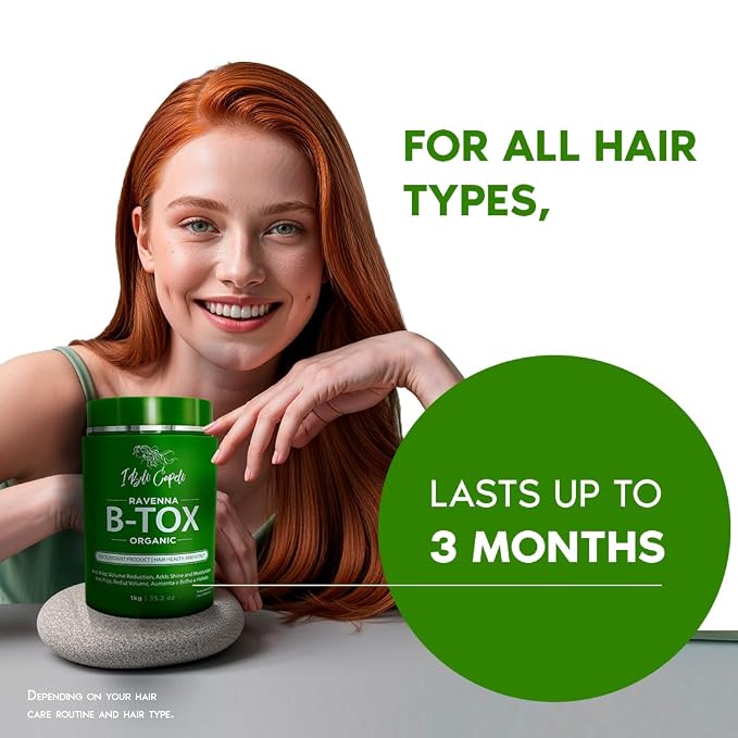 I Belli Capelli Ravenna Organic B-tox Hair Treatment Kit- 1kg/35.02 oz Hair - Image 5