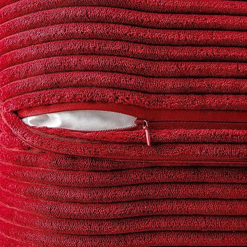 MIULEE Decorative Lumbar Throw Pillow Covers 12x20 Inch Red 2 Pack - Image 5