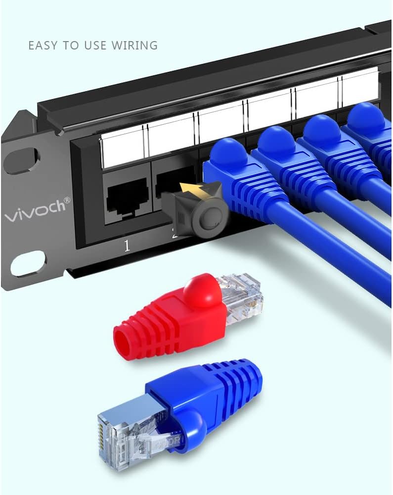 50 Pcs Cat5 Cat5E Cat6 Strain Relief Boot, RJ45 Plug Connector Cover Modular Network Plug Connector Cap Cable Connector Boots, Red