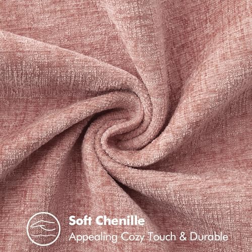 MIULEE Decorative Couch Throw Pillow Covers 16x16 Inch Blush Pink 2 Pack - Image 4