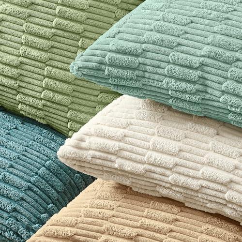 Kevin Textile 12x20 Inch Lumbar Pillow Cover 1 Pack Soft Plush Stripe - Image 4