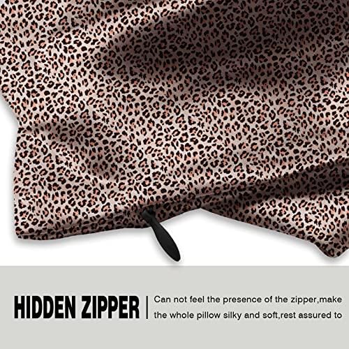 Mulberry Silk Pillowcase for Hair and Skin Standard Size Leopard Print Silk - Image 3